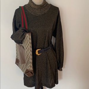 Vtg Christian Dior Lightweight black/gold sweater